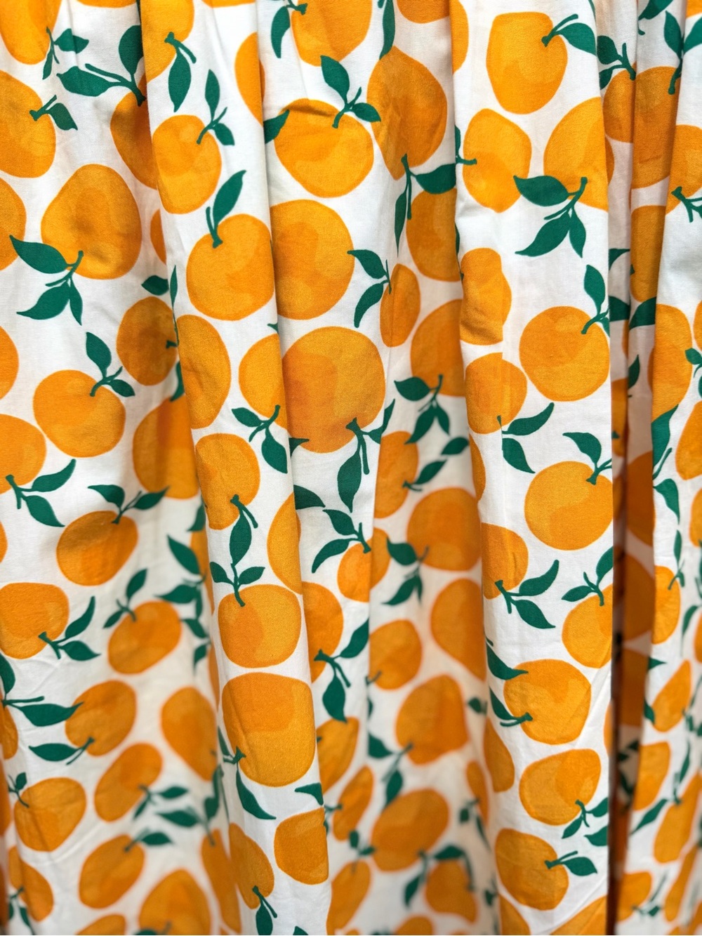 š MAEVE š ANTHROPOLOGIE Orange Print Jacie Poplin Maxi Skirt - Picture 6 of 13